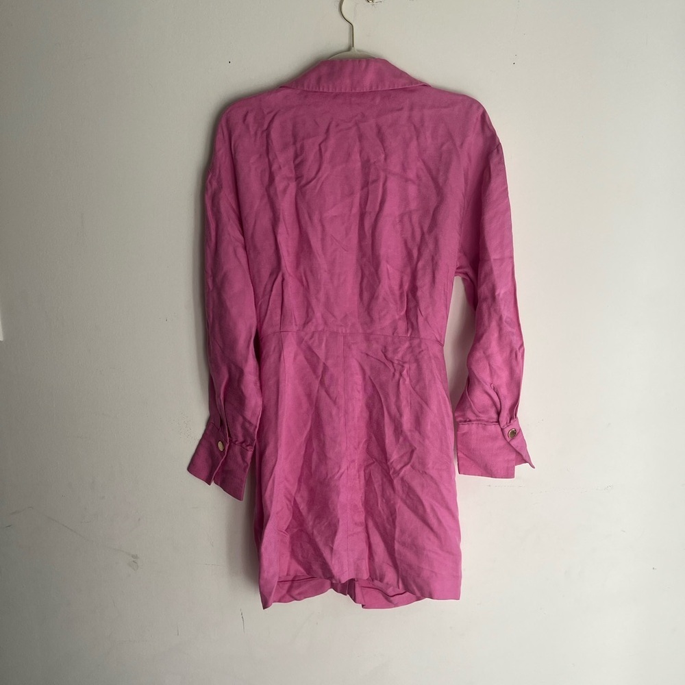 SANDRO Elvira Linen Shirt Dress Size 36 - Picture 12 of 12